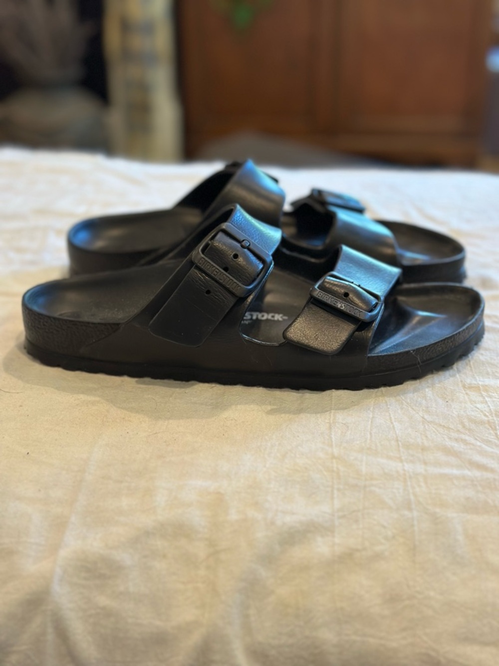 Birkenstock Women’s Black Two-Buckle EVA Slide Sandals - Picture 5 of 9